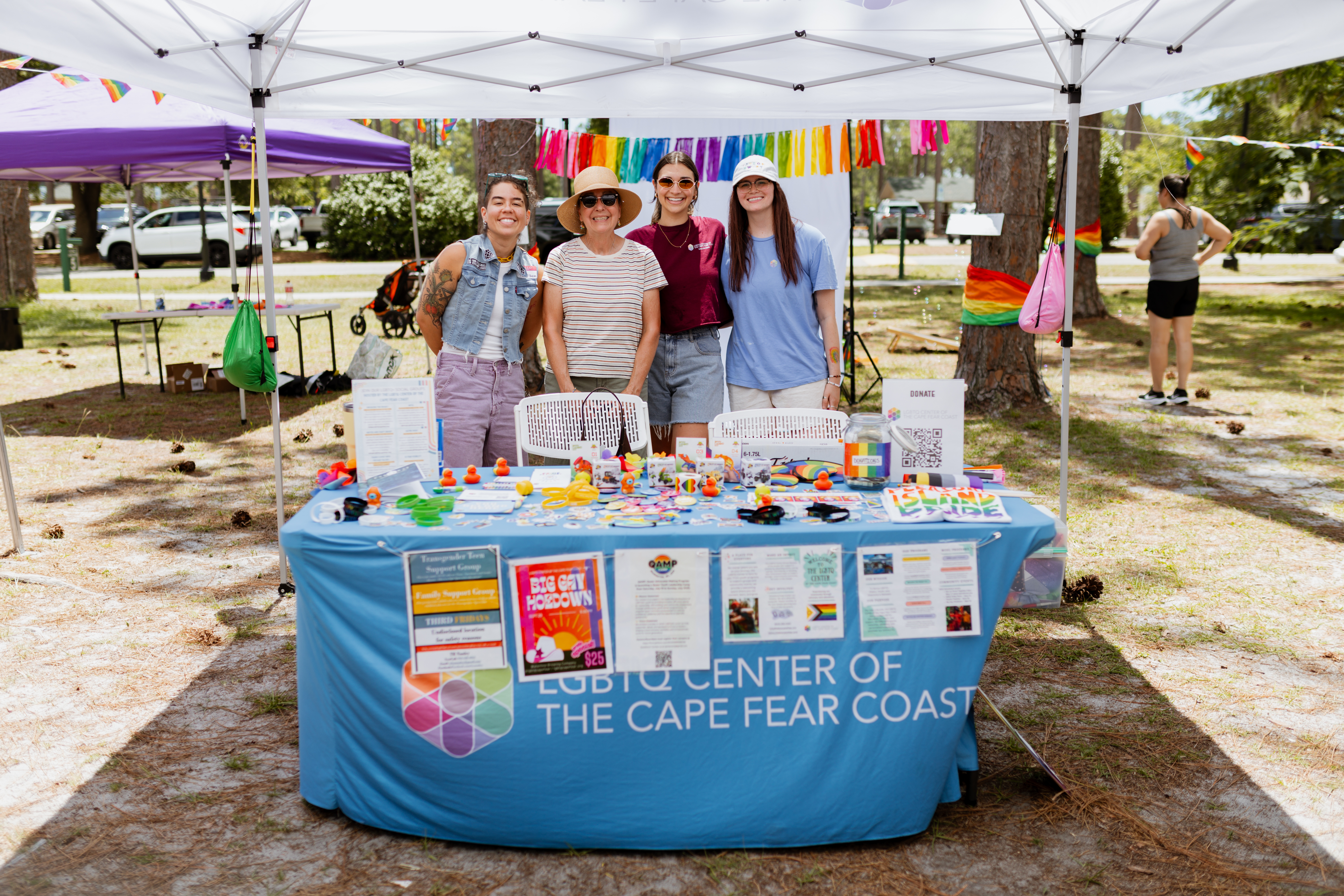 Volunteers at a Center event